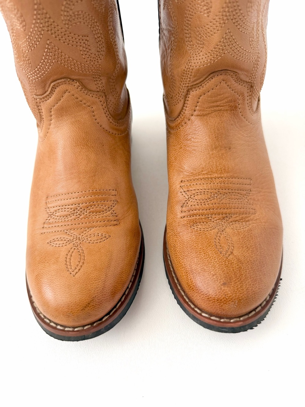 CODY JAMES | Boys Showdown Leather Western Cowboy Boots Tan Brown Size 3 D - Picture 7 of 14